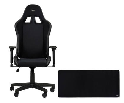 Fotel gamingowy SMX Fotel gamingowy Deriba + Speed Mouse Mat XL Black